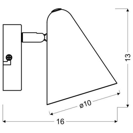 Nástěnné bodové svítidlo AMOR 1xE14/40W/230V žlutá