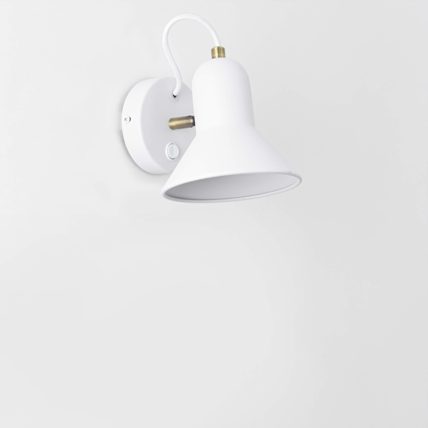 Nástěnné bodové svítidlo ASTAMA 1xE27/40W/230V bílá/mosaz