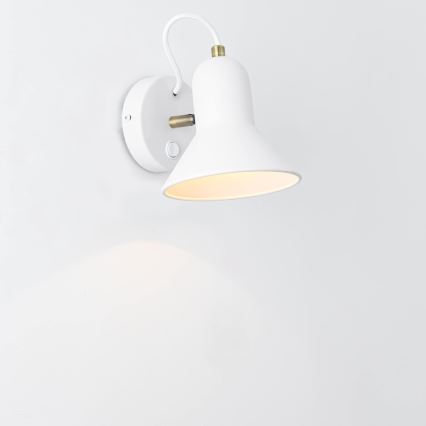 Nástěnné bodové svítidlo ASTAMA 1xE27/40W/230V bílá/mosaz