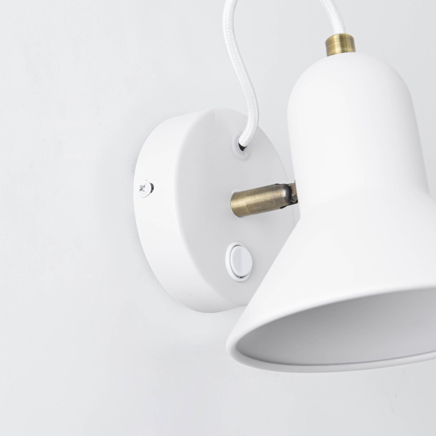 Nástěnné bodové svítidlo ASTAMA 1xE27/40W/230V bílá/mosaz