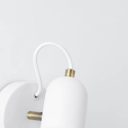 Nástěnné bodové svítidlo ASTAMA 1xE27/40W/230V bílá/mosaz