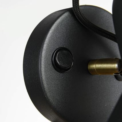 Nástěnné bodové svítidlo ASTAMA 1xE27/40W/230V černá/mosaz