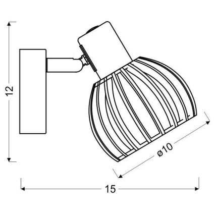Nástěnné bodové svítidlo ATARRI 1xE14/25W/230V