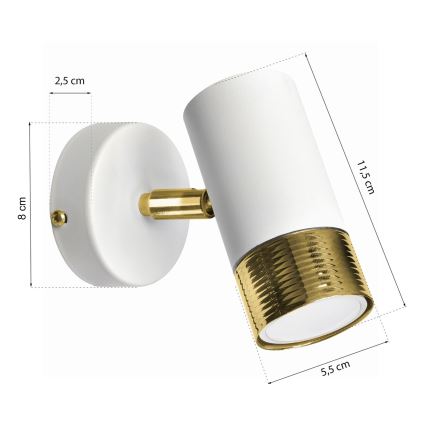Nástěnné bodové svítidlo DANI 1xGU10/8W/230V