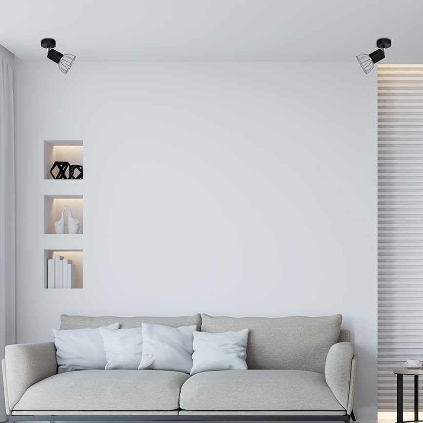 Nástěnné bodové svítidlo DANTE 1xGU10/25W/230V černá/lesklý chrom