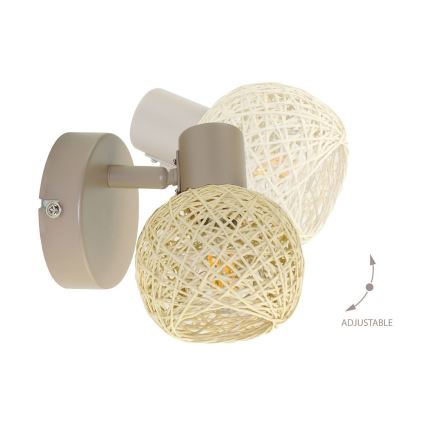 Nástěnné bodové svítidlo DEX 1xE14/10W/230V béžová/krémová