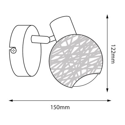 Nástěnné bodové svítidlo DEX 1xE14/10W/230V béžová/krémová