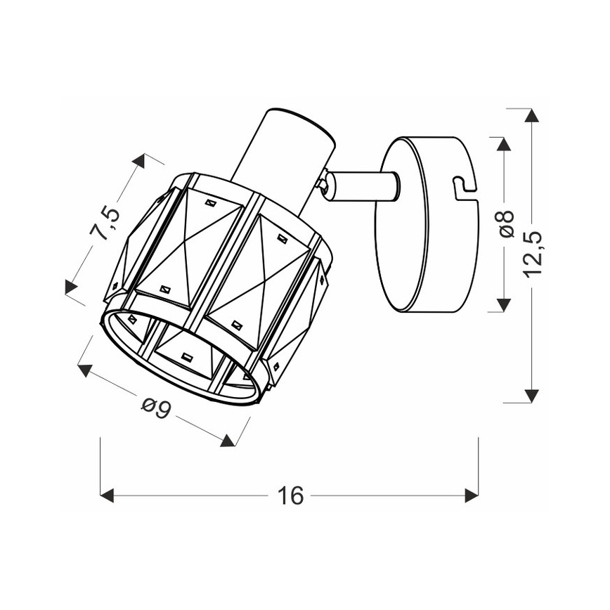 Nástěnné bodové svítidlo DUBAI 1xE14/40W/230V černá/zlatá