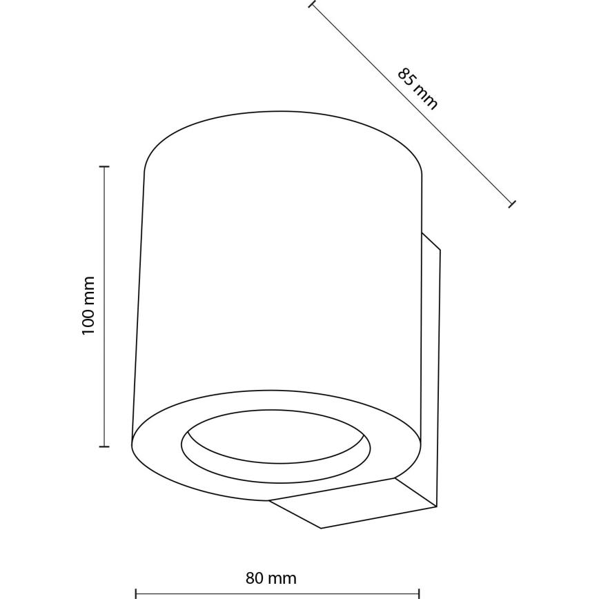 Nástěnné bodové svítidlo EVE 1xGU10/10W/230V buk