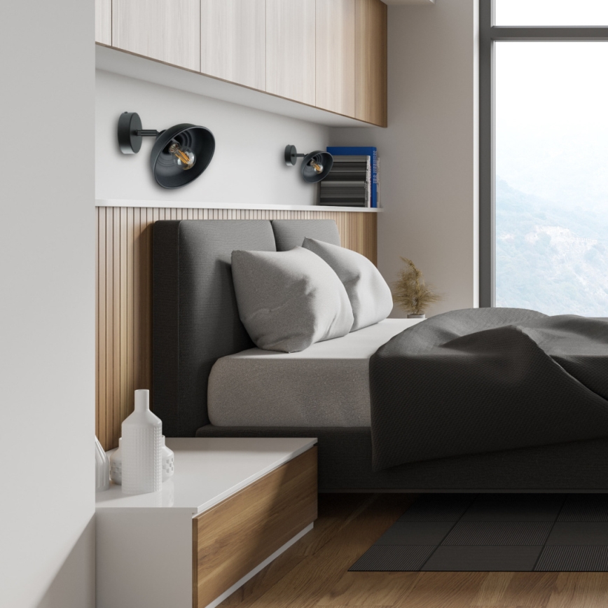 Nástěnné bodové svítidlo FAUN 1xE27/60W/230V černá
