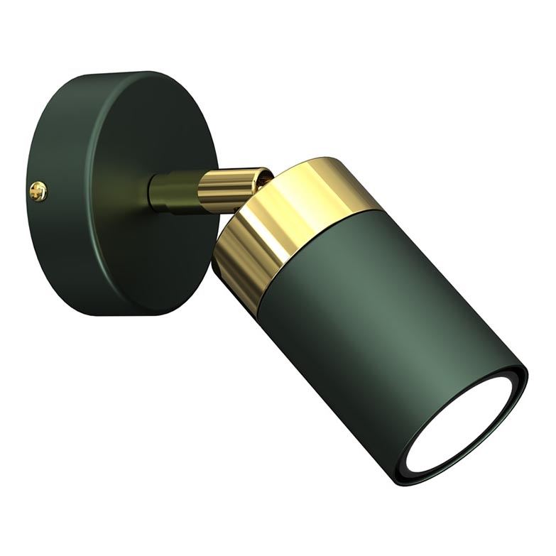 Nástěnné bodové svítidlo JOKER 1xGU10/25W/230V zelená/zlatá