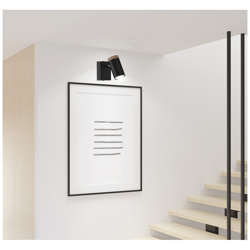 Nástěnné bodové svítidlo LAGOS 1xGU10/15W/230V černá/hnědá