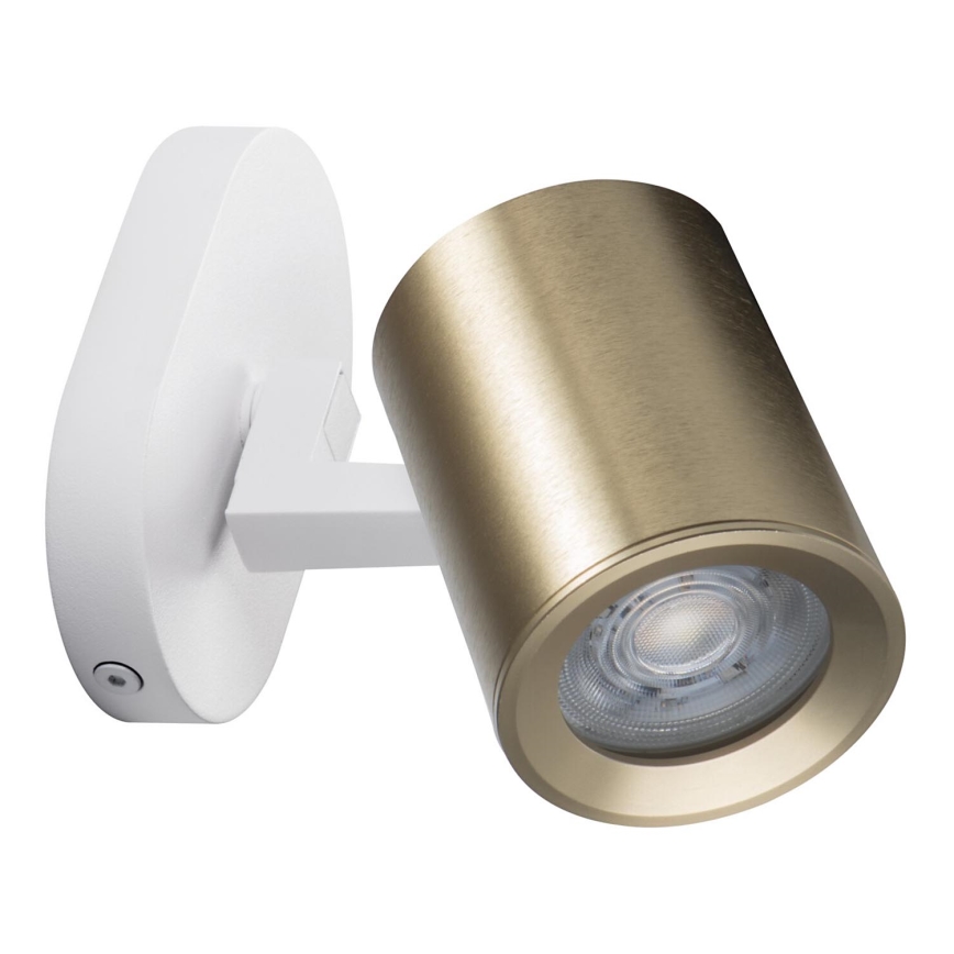 Nástěnné bodové svítidlo LAURIN 1xGU10/10W/230V mosaz/bílá