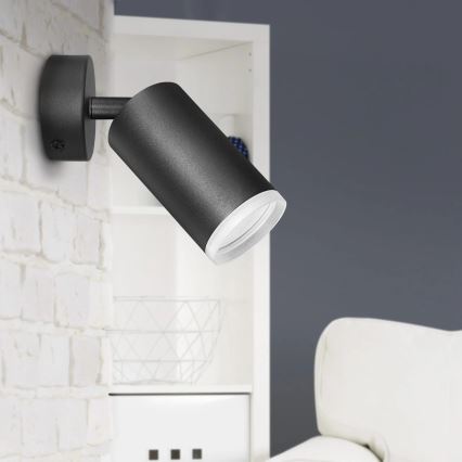 Nástěnné bodové svítidlo LONDON 1xGU10/10W/230V černá