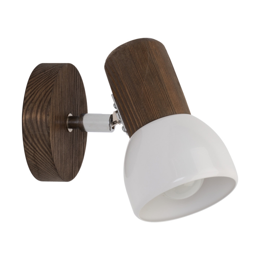 Nástěnné bodové svítidlo NEL 1xE27/15W/230V borovice