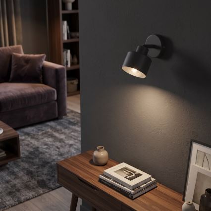 Nástěnné bodové svítidlo PARKLA 1xE27/15W/230V černá