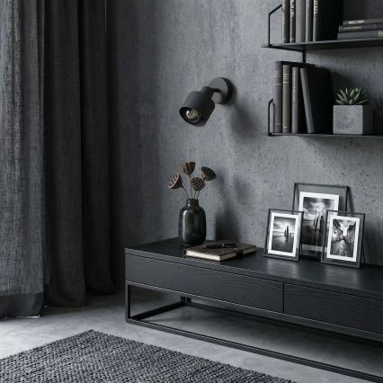 Nástěnné bodové svítidlo PARKLA 1xE27/15W/230V černá