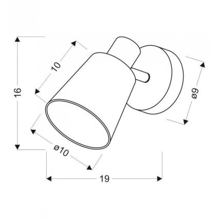 Nástěnné bodové svítidlo PIN 1xE14/40W/230V