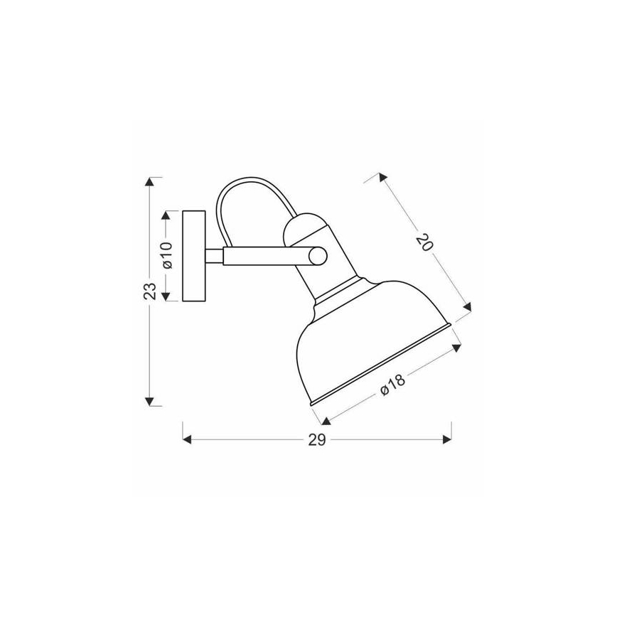 Nástěnné bodové svítidlo RENO 1xE27/40W/230V černá