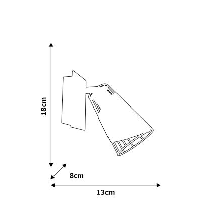 Nástěnné bodové svítidlo RICK 1xE14/40W/230V