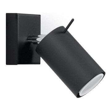 Nástěnné bodové svítidlo RING 1xGU10/10W/230V černá