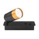 Nástěnné bodové svítidlo s USB nabíječkou 1xGU10/35W/230V černá/zlatá