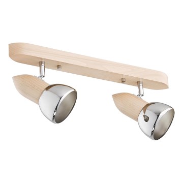 Nástěnné bodové svítidlo SPARK 2xE27/15W/230V buk