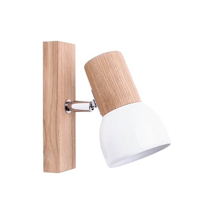 Nástěnné bodové svítidlo SVENDA 1xE27/60W/230V dub – FSC certifikováno