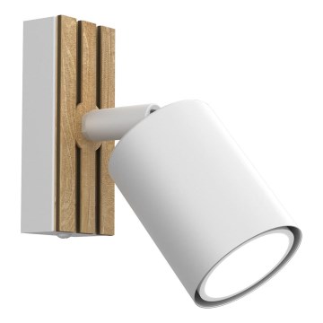 Nástěnné bodové svítidlo TERRA 1xGU10/8W/230V bílá/dub