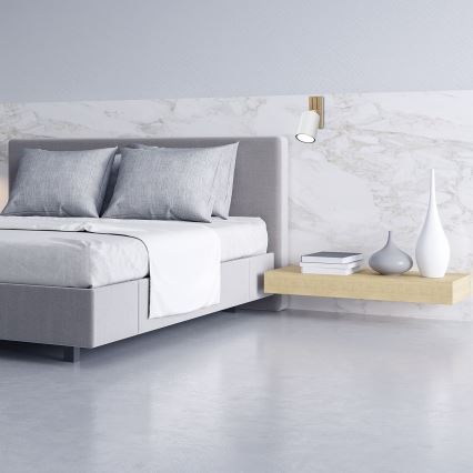 Nástěnné bodové svítidlo TERRA 1xGU10/8W/230V bílá/dub