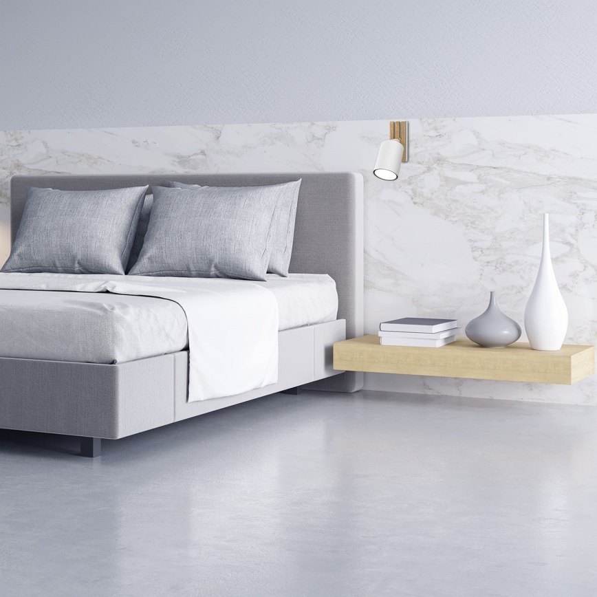 Nástěnné bodové svítidlo TERRA 1xGU10/8W/230V bílá/dub