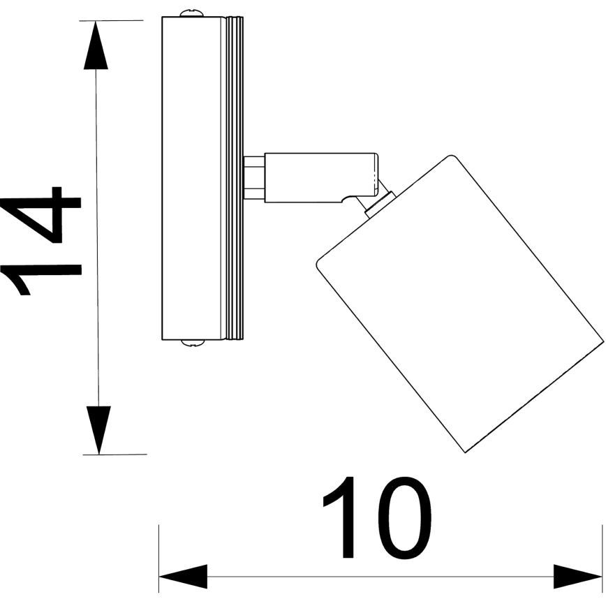 Nástěnné bodové svítidlo TULON 1xGU10/8W/230V černá/dub
