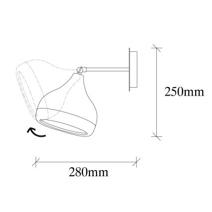 Nástěnné bodové svítidlo YILDO 1xE27/40W/230V