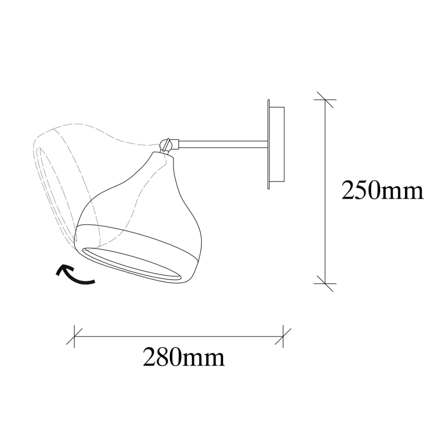 Nástěnné bodové svítidlo YILDO 1xE27/40W/230V