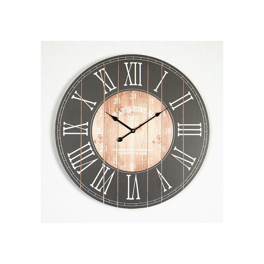 Nástěnné hodiny 1xAA pr. 58,2 cm černá/bílá