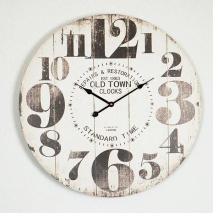 Nástěnné hodiny 1xAA pr. 58,2 cm hnědá