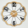 Nástěnné hodiny 1xAA pr. 60 cm béžová/černá