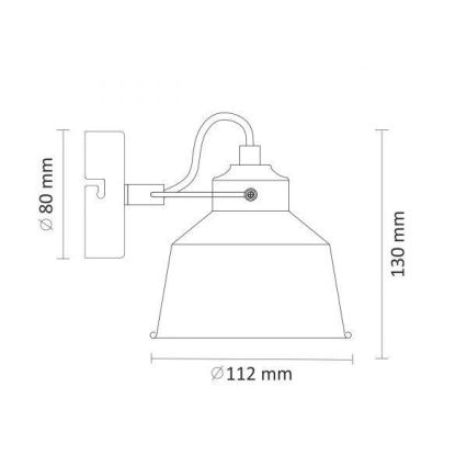Nástěnné svítidlo 1xE14/8W/230V