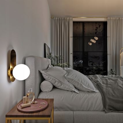 Nástěnné svítidlo 1xE27/40W/230V zlatá/bílá