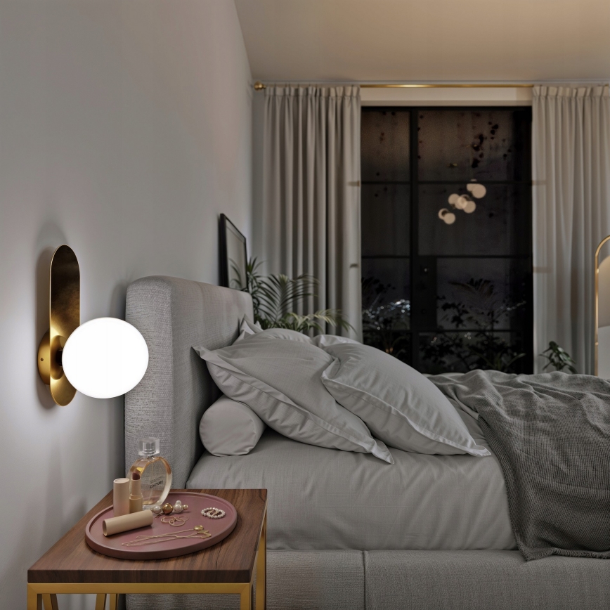 Nástěnné svítidlo 1xE27/40W/230V zlatá/bílá