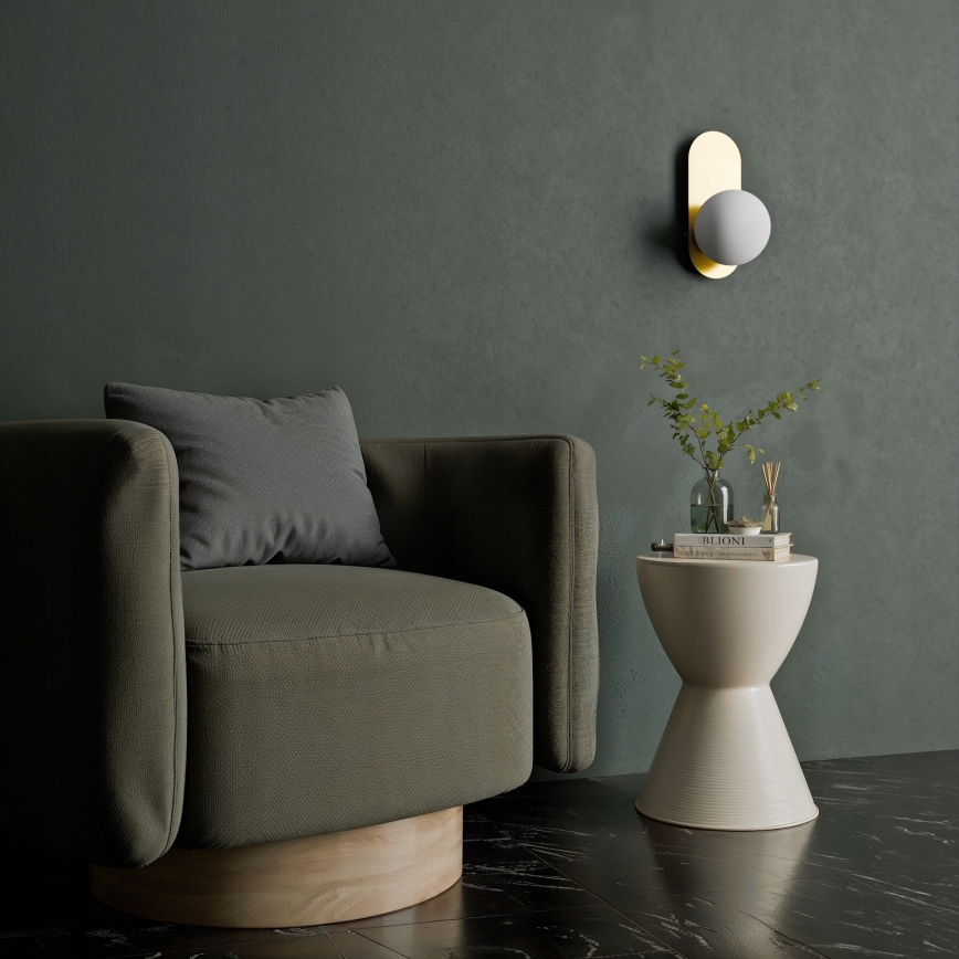 Nástěnné svítidlo 1xE27/40W/230V zlatá/bílá