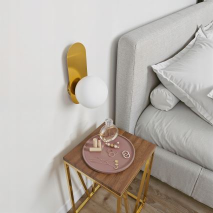 Nástěnné svítidlo 1xE27/40W/230V zlatá/bílá