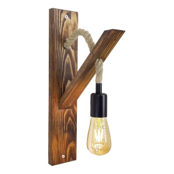 Nástěnné svítidlo AHSAP 1xE27/40W/230V borovice ořech