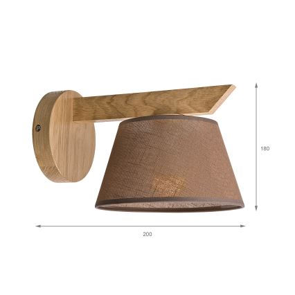 Nástěnné svítidlo ANTONIO 1xE14/40W/230V dub