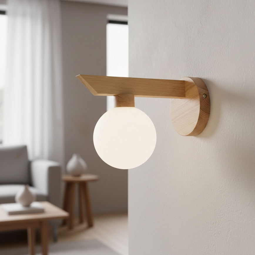 Nástěnné svítidlo ANTONIO 1xG9/5W/230V dub/bílá