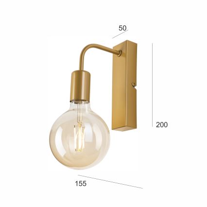 Nástěnné svítidlo ASTRID 1xE27/60W/230V zlatá
