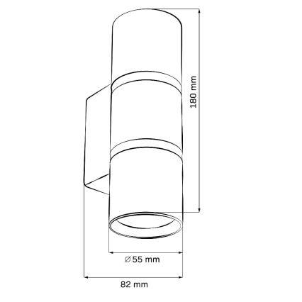 Nástěnné svítidlo BAMBOO 2xGU10/10W/230V černá