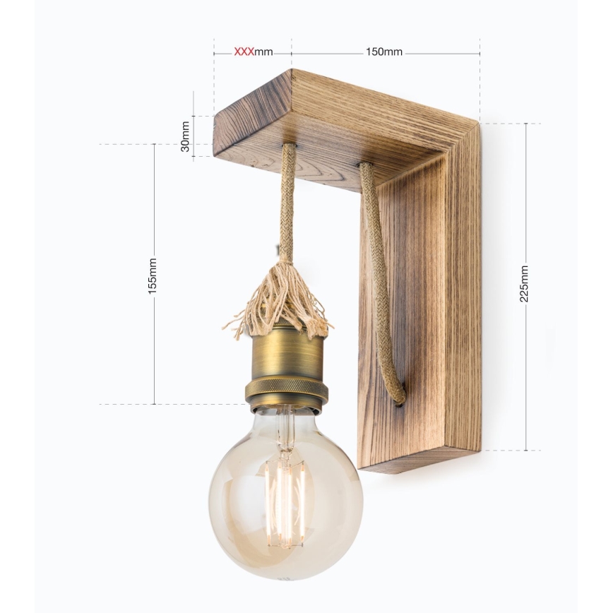 Nástěnné svítidlo BASSENA 1xE27/60W/230V