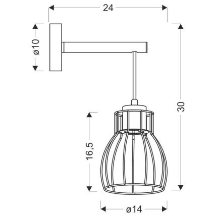 Nástěnné svítidlo BERNITA 1xE27/60W/230V