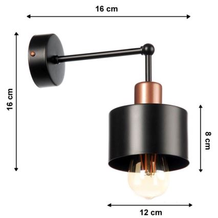 Nástěnné svítidlo BODO 1xE27/60W/230V